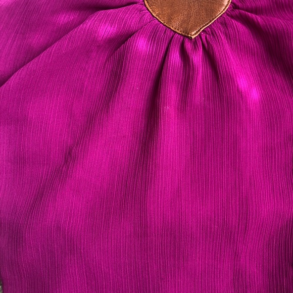 2B Bebe Brown Keyhole Halter Pink Purple Top XS - Picture 3 of 9